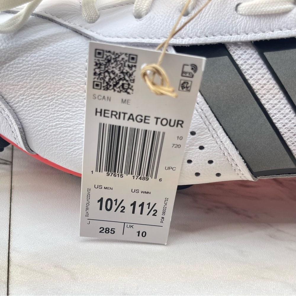 Adidas Heritage Tour Cycling Shoes White Silver Leather - Picture 11 of 11
